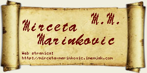 Mirčeta Marinković vizit kartica